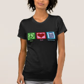 Peace Love-boekhouding T-shirt (Voorkant)