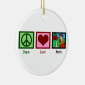 Peace Love Boerderij Keramisch Ornament (Rechts)