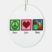 Peace Love Boerderij Keramisch Ornament (Links)