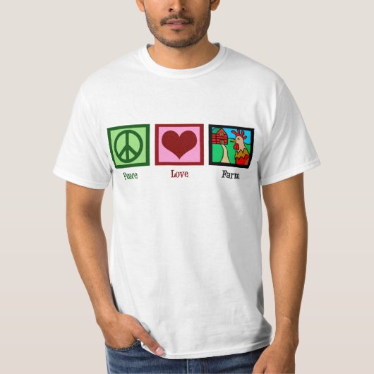 Peace Love Boerderij T-shirt (Voorkant)