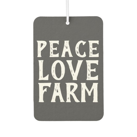 PEACE LOVE BOERDERIJ typografie | buitenkussen Luchtverfrisser (Voorkant)