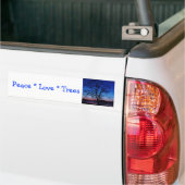 Peace Love Bomen Bumpersticker (Op Truck)