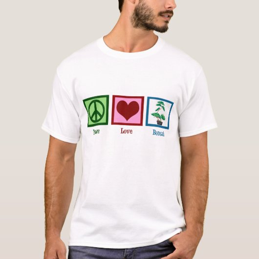 Peace Love Bonsai T-shirt (Voorkant)