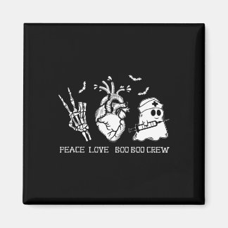 Peace Love Boo Boo Crew Lazy Halloween Costume Nur Magneet