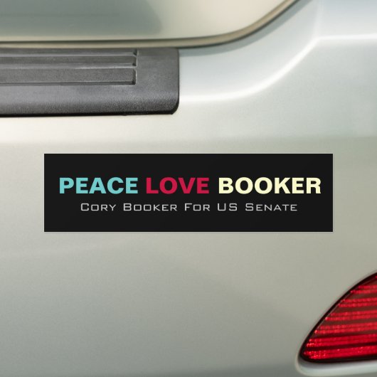 Peace Love Booker US Senate Bumpersticker (Op auto)