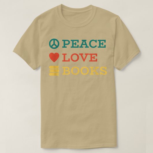 Peace Love Books843 T-shirt (Design voorkant)
