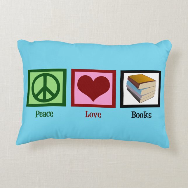 Peace Love Books Accent Kussen (Achterkant)