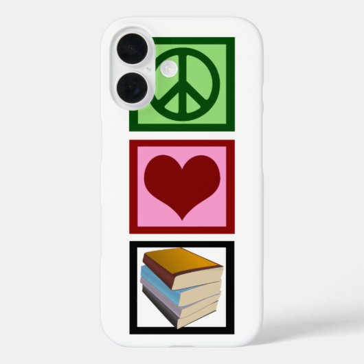 Peace Love Books Case-Mate iPhone Case (Achterkant)