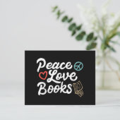 Peace Love Books Geeky & Cute Reading (Staand voorkant)