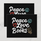 Peace Love Books Geeky & Cute Reading (Voorkant / Achterkant)