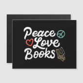 Peace Love Books Geeky & Cute Reading (Voorkant / Achterkant)