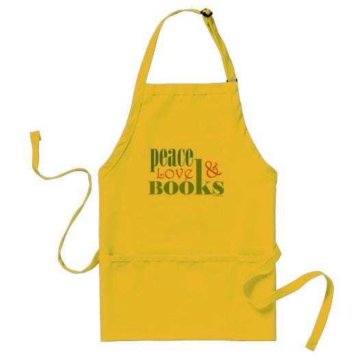 Peace Love Books II Standaard Schort (Voorkant)