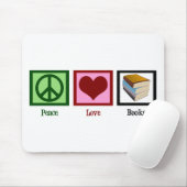 Peace Love Books Muismat (Met muis)