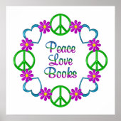 Peace Love Books Poster (Voorkant)