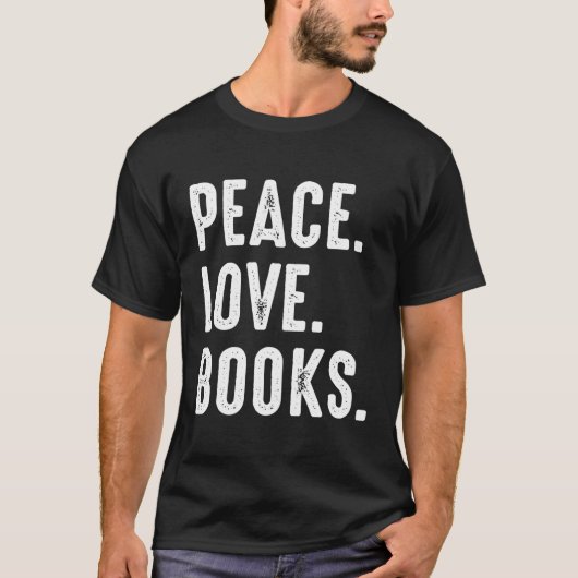 Peace Love Books T-shirt (Voorkant)