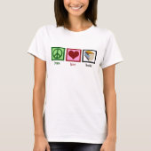 Peace Love Books T-shirt (Voorkant)