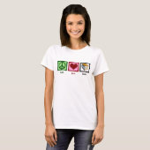 Peace Love Books T-shirt (Voorkant volledig)