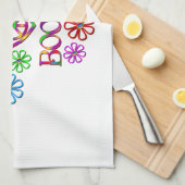 Peace Love Books Theedoek (Quarter Fold)