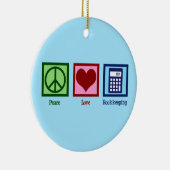Peace Love Booksing Keramisch Ornament (Rechts)