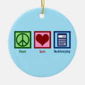 Peace Love Booksing Keramisch Ornament (Voorkant)