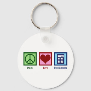 Peace Love Booksing Sleutelhanger