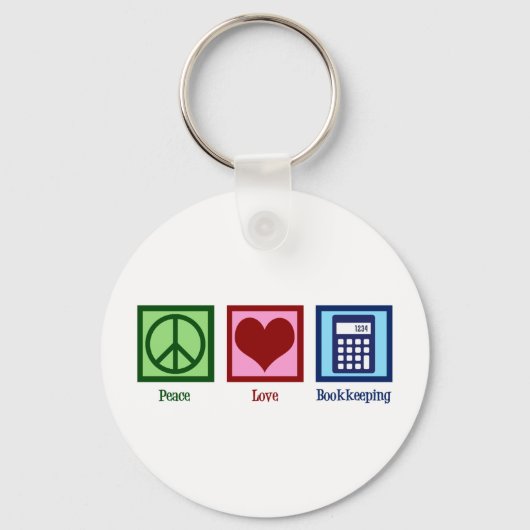 Peace Love Booksing Sleutelhanger (Voorkant)