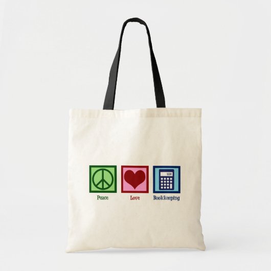 Peace Love Booksing Tote Bag (Voorkant)