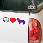Peace Love Border Collies Bumpersticker (Op Truck)