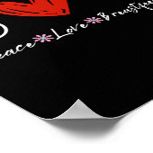Peace Love Borstvoeding Bewustzijn Borstvoeding Poster (Hoek)