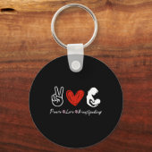 Peace Love Borstvoeding Bewustzijn Borstvoeding Sleutelhanger (Voorkant)