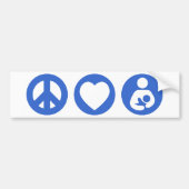 Peace Love Borstvoeding Bumpersticker (Voorkant)