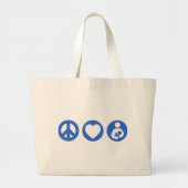 Peace Love Borstvoeding Grote Tote Bag (Voorkant)