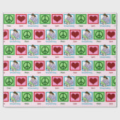 Peace Love Borstvoeding Lactation Consultant Cadeaupapier (Vlak)