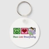 Peace Love Borstvoeding Sleutelhanger (Voorkant)