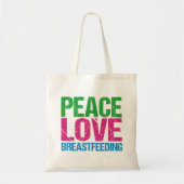 Peace Love Borstvoeding Tote Bag (Voorkant)