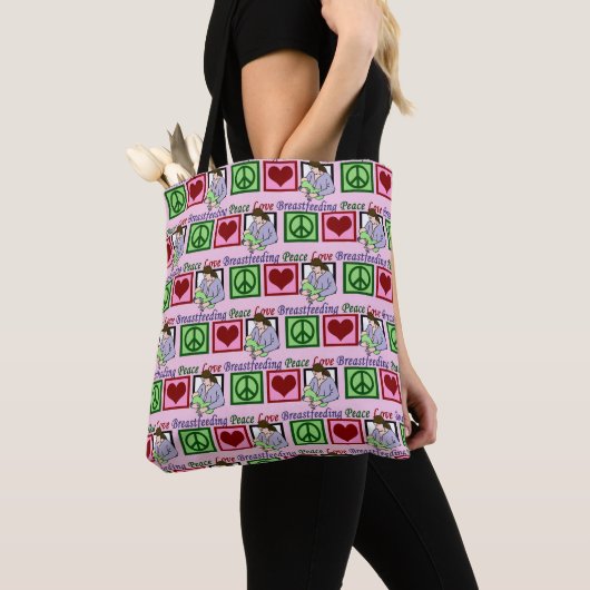 Peace Love Borstvoeding Tote Bag (Dichtbij)