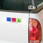 Peace Love Boston Terrier Bumpersticker (Op Truck)