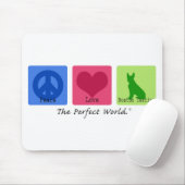 Peace Love Boston Terrier Muismat (Met muis)