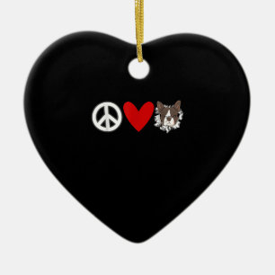 Peace Love Boston Terrier T-shirt Keramisch Ornament