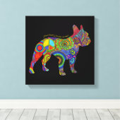 "Peace Love & Boston Terriers" Pop Art Canvas (Insitu (Houten vloer))