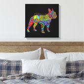 "Peace Love & Boston Terriers" Pop Art Canvas (Insitu (Slaapkamer))