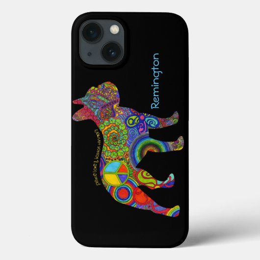 "Peace Love & Boston Terriers" Pop Art iPhone Case (Achterkant)