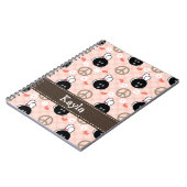 Peace Love Bowl Bowling Spiral notebook Journal Notitieboek (Linkerzijde)