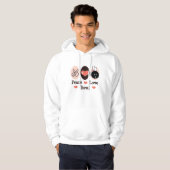Peace Love Bowl Hooded Sweatshirt (Voorkant volledig)