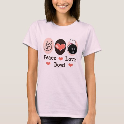 Peace Love Bowl Organic Tee Shirt (Voorkant)