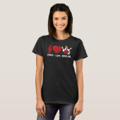 Peace Love Bowling Bowling T-shirt (Voorkant volledig)