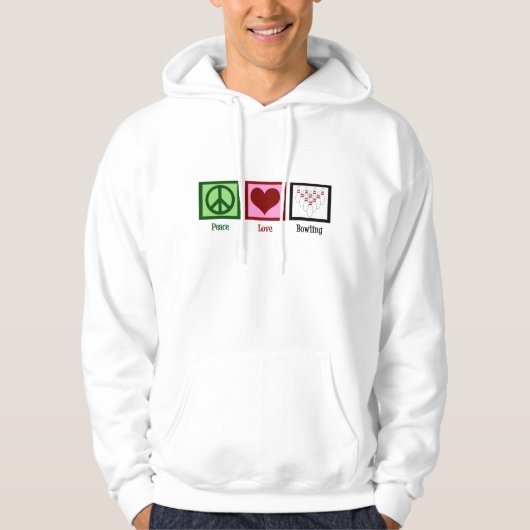 Peace Love Bowling League Hoodie (Voorkant)