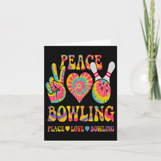 Peace Love Bowling Shirt Tie Dye Bowler Mannen Vro Kaart