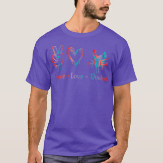 Peace Love Bowling Sublimation T T-shirt