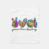 Peace Love Bowling Tie Dye Funny Bowling Lovers  Fleece Deken (Voorkant)